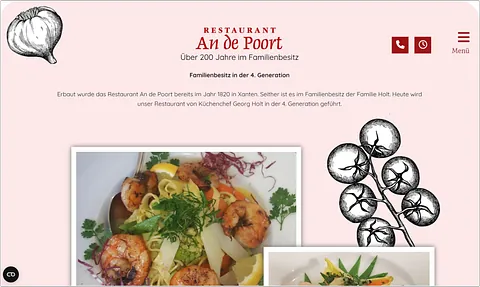 Mono Best Website Competition 2024 Showcase - Restaurant An de Poort