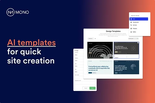 Introducing Mono AI website templates for quick site creation