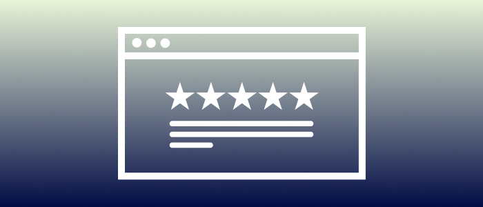 Sell best practices - a website showing a high rating (5 out of 5 stars)